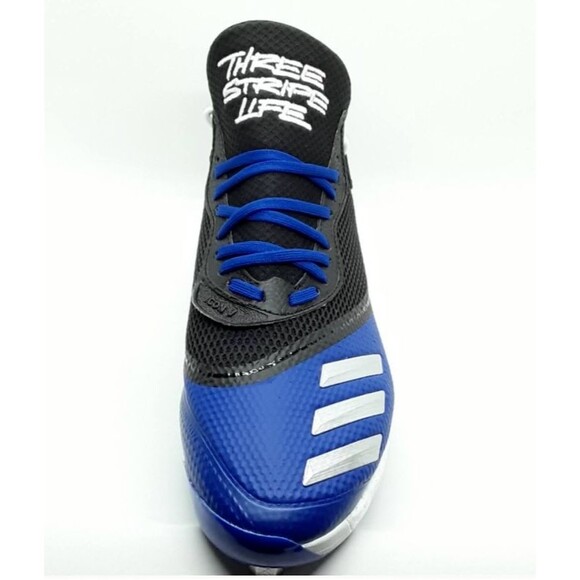 Adidas Three Stripe Life Icon V Boost Metal Baseball Cleats Men's 12 Blue NWOB - Picture 4 of 8